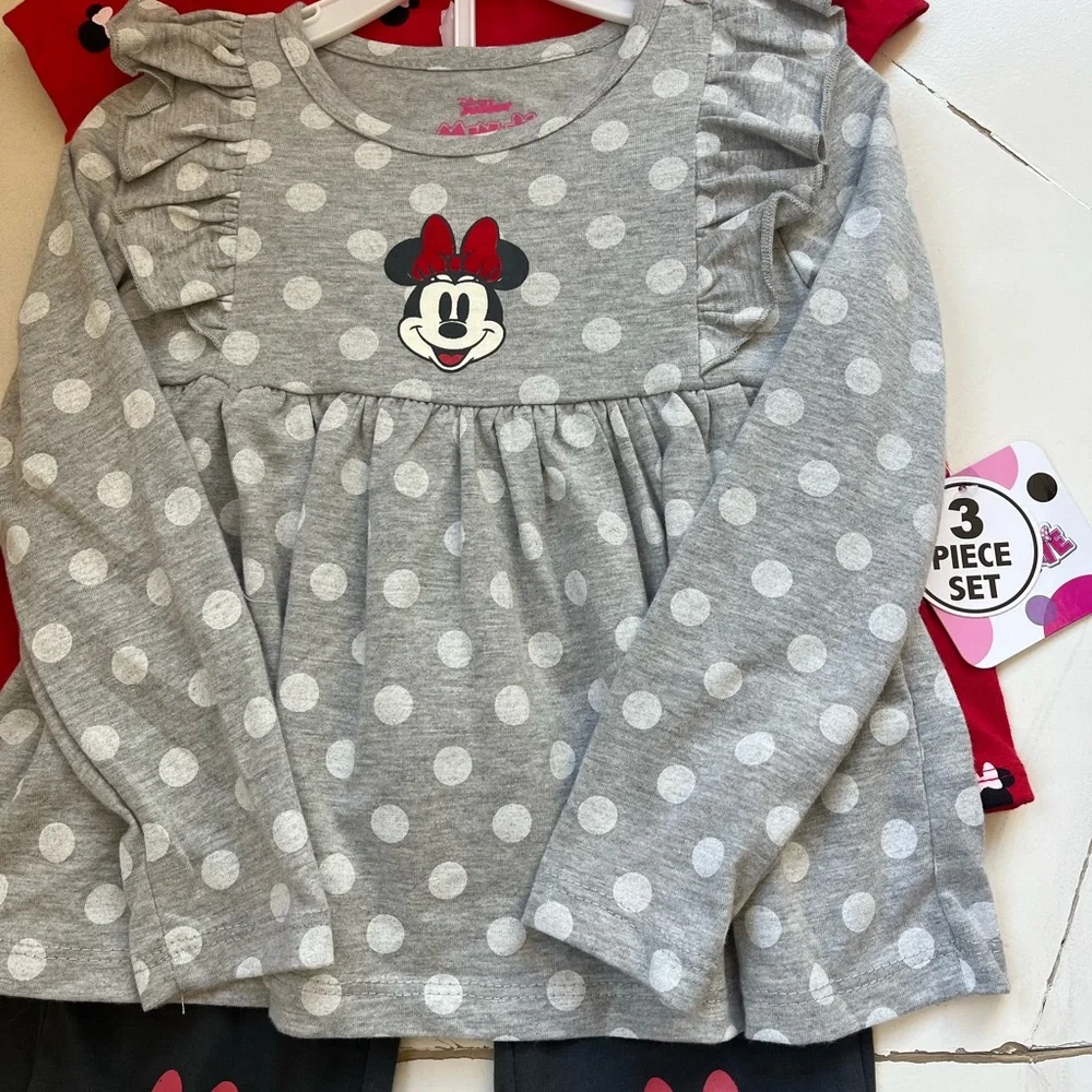 Disney Minnie Mouse Polka Dot 3 Piece Pants Set